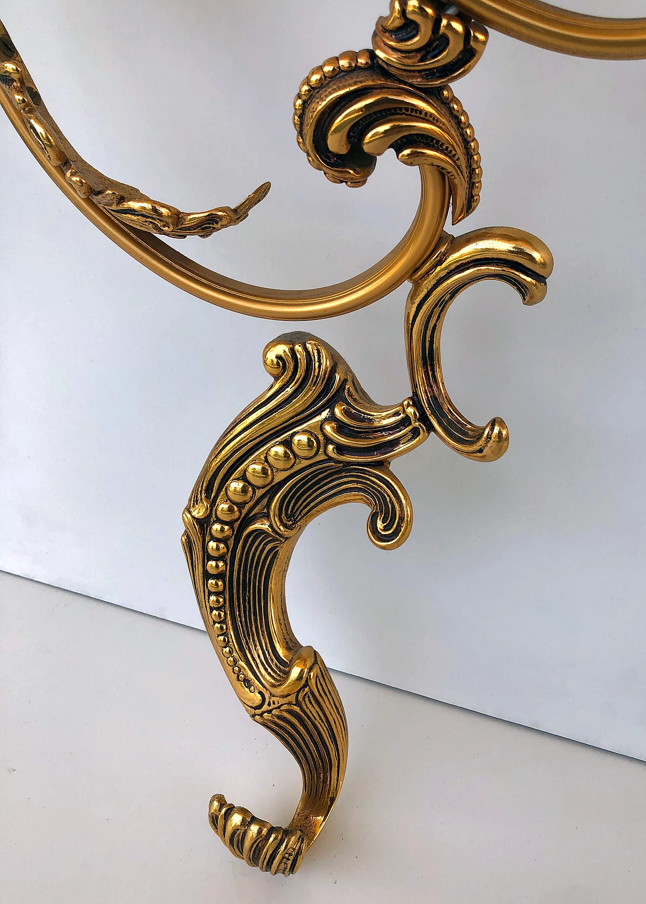 Pair of wall lamps in brass, 60s 1235806