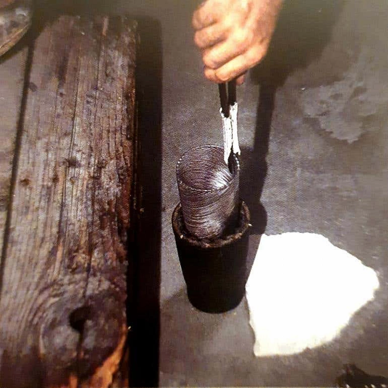 Table lamp in Murano glass with reticello workmanship and brass by Dino Martens for Aureliano Toso, 30s 1236063