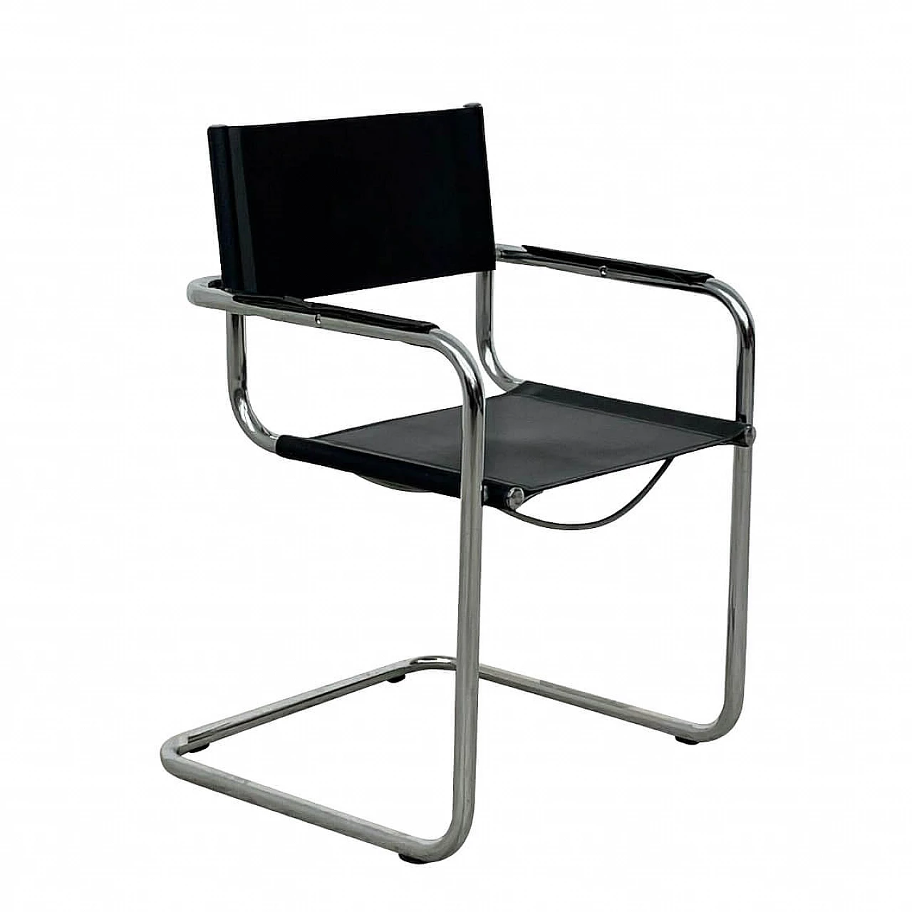 S34 chair with armrests in leather by Mart Stam for Thonet, 60s 1236493