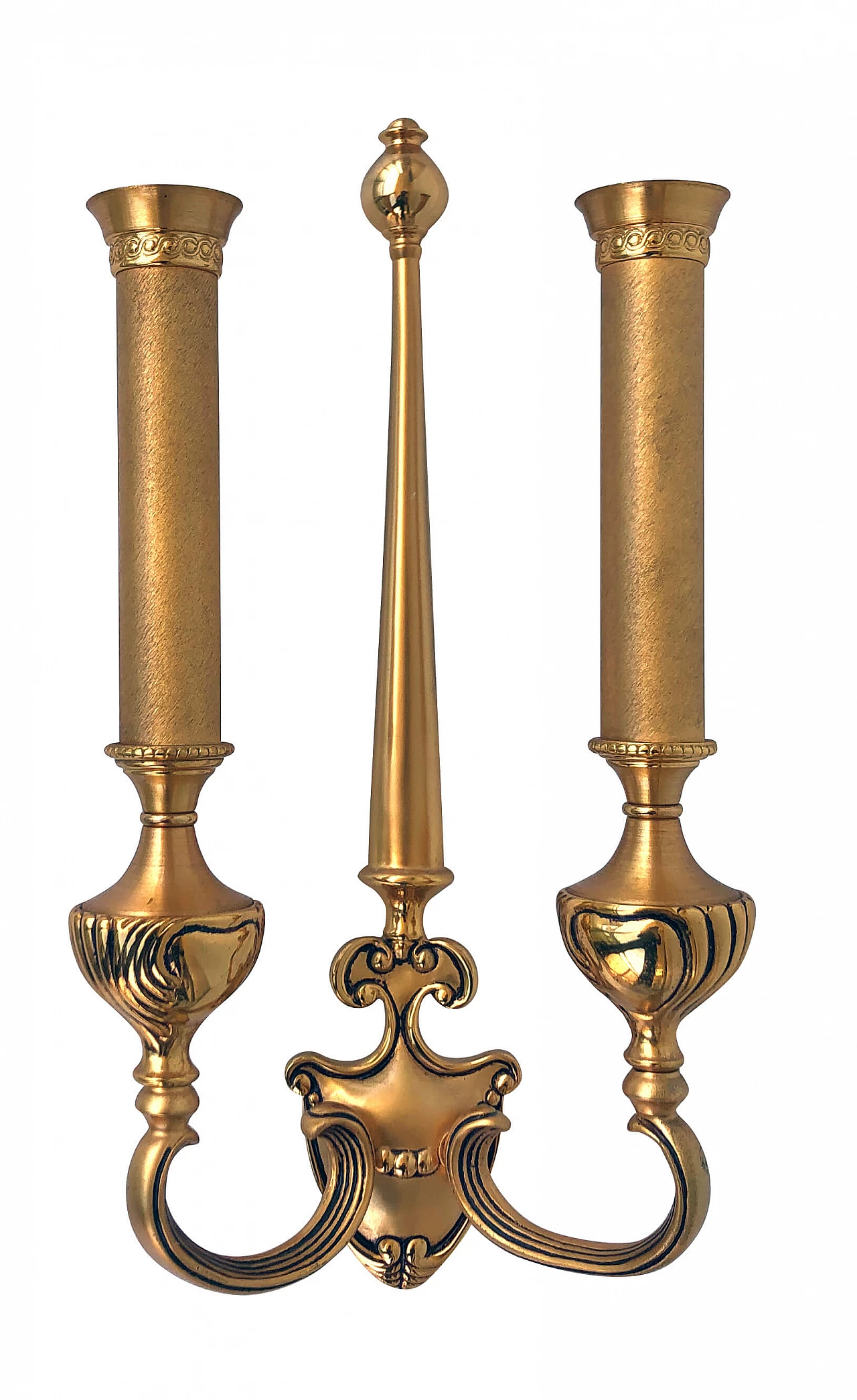 Pair of brass wall lamps, 60s 1236528