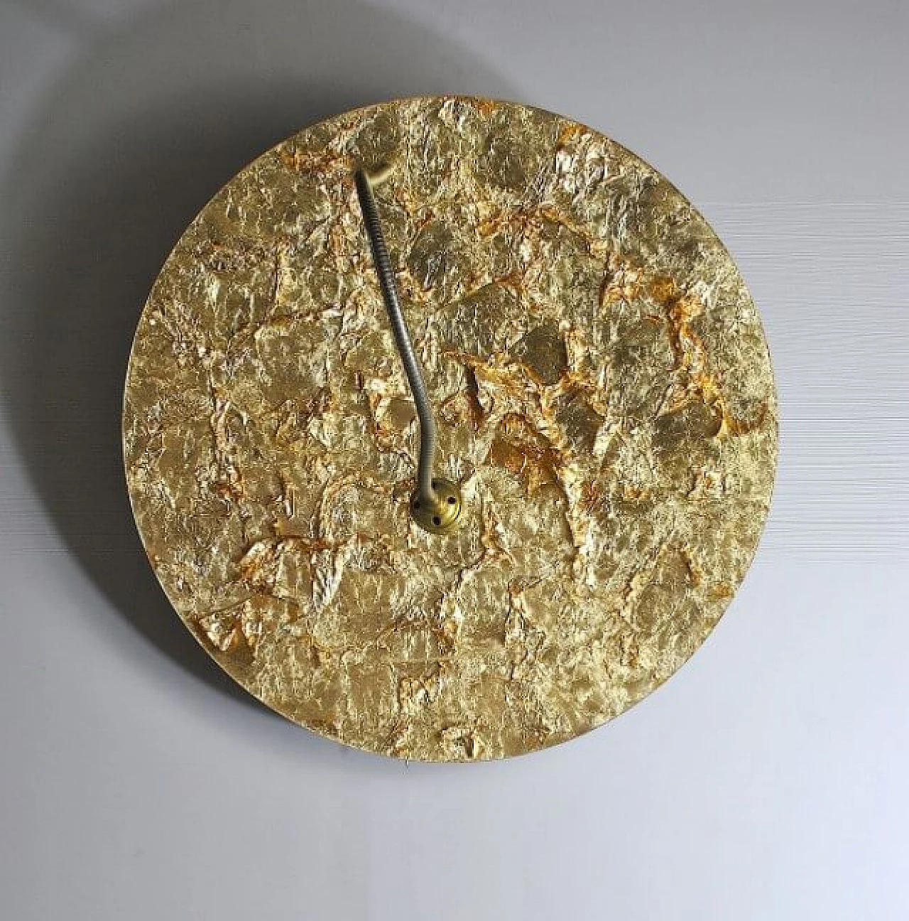 Luna Piena wall lamp in aluminum and gold leaf by Catellani & Smith, 90s 1236821