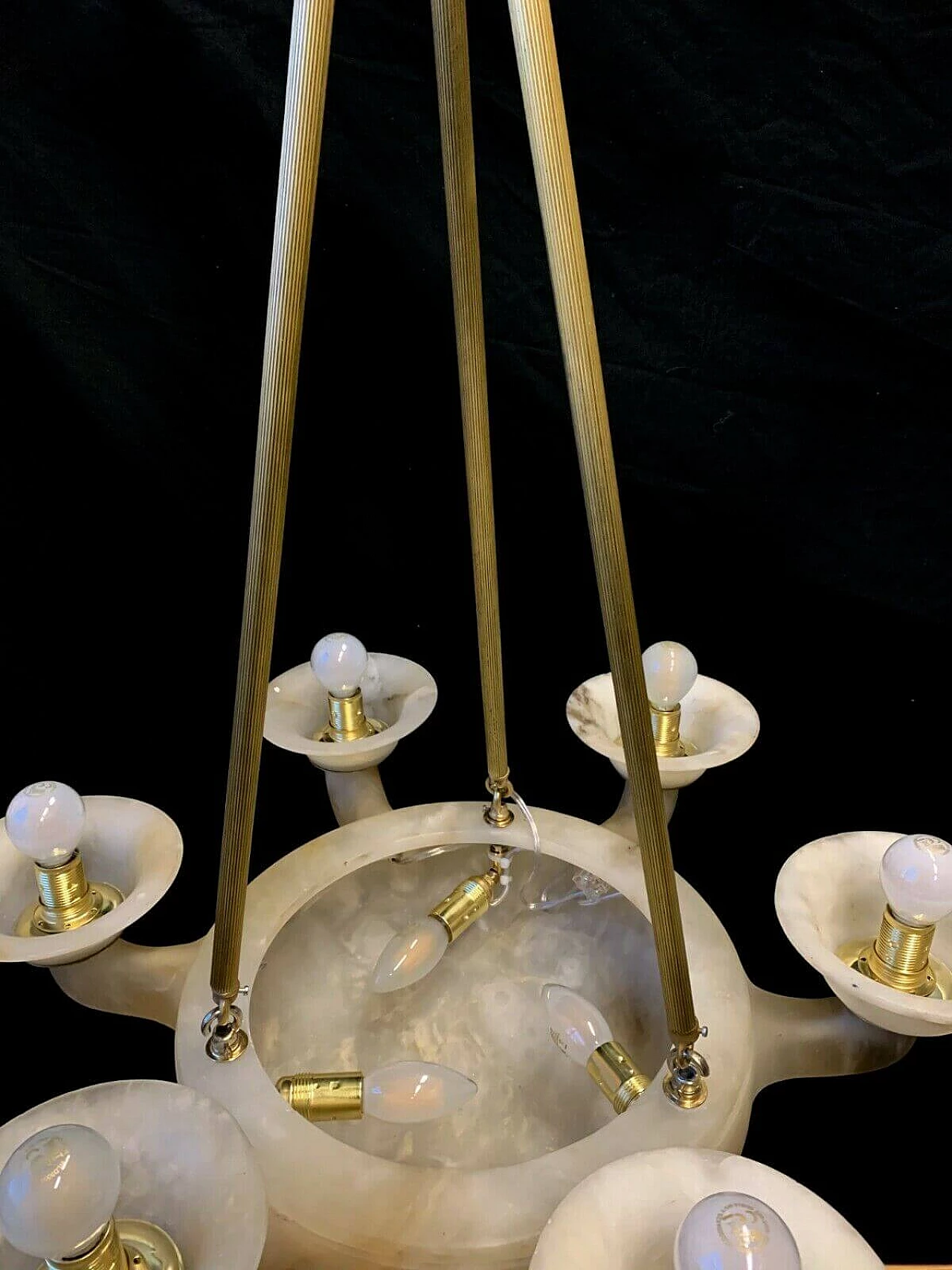 Lampadario in alabastro di Volterra, anni '50 1236947