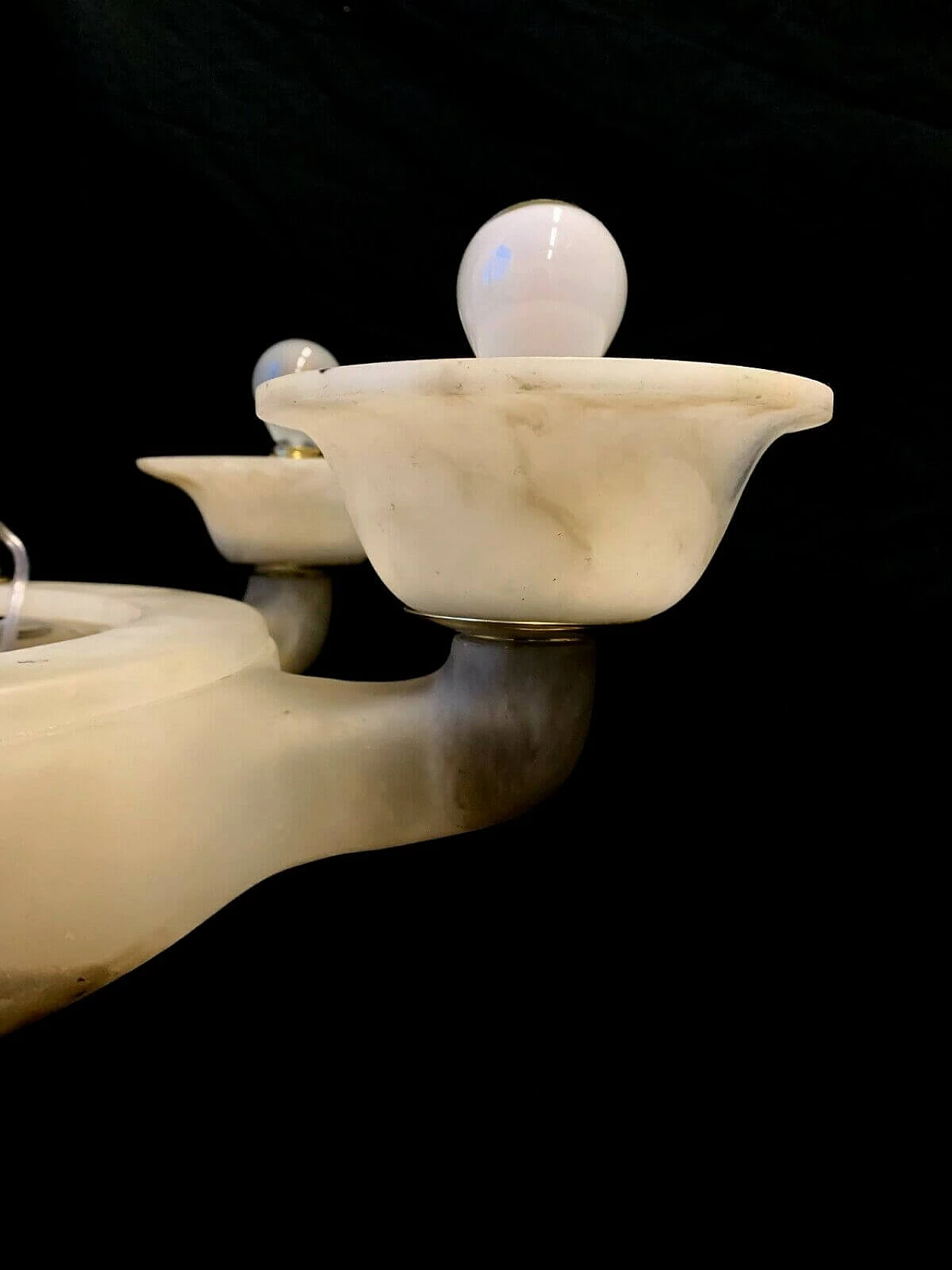 Lampadario in alabastro di Volterra, anni '50 1236948