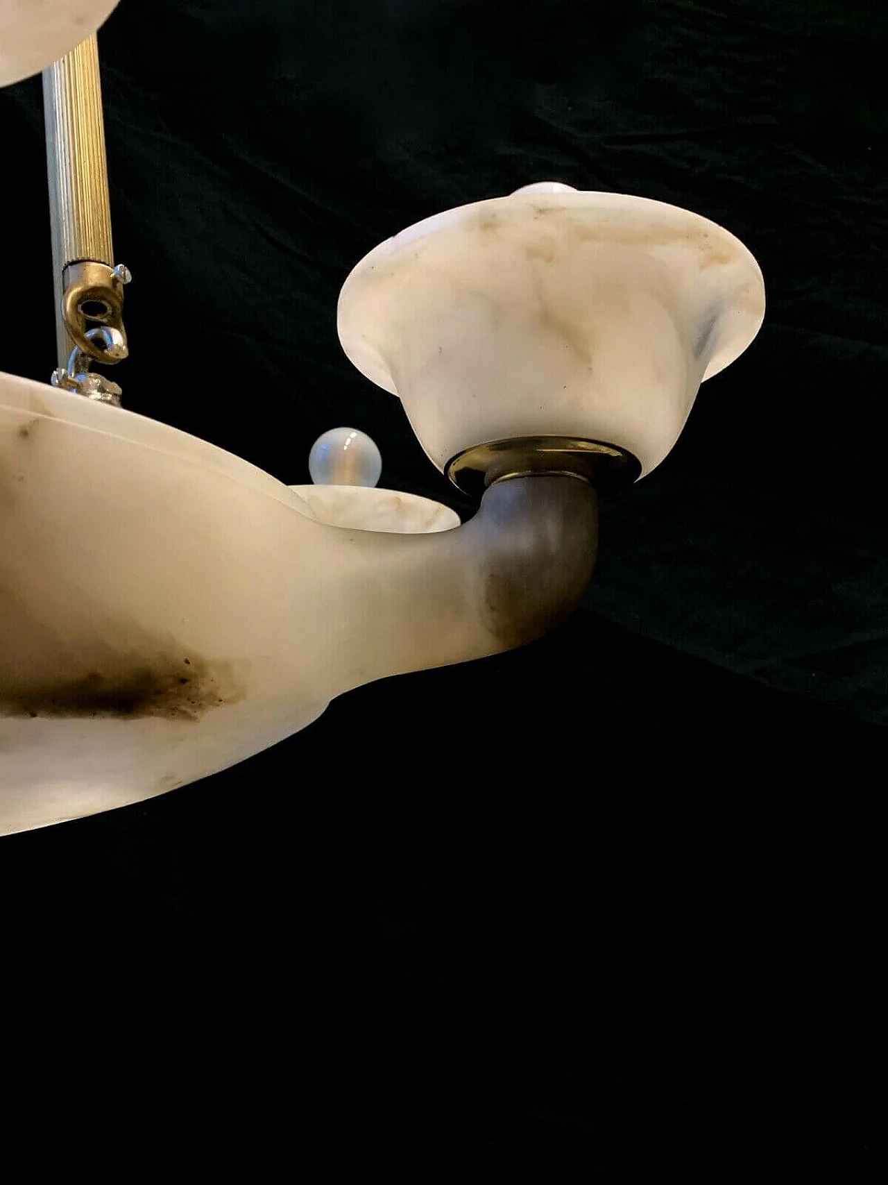 Lampadario in alabastro di Volterra, anni '50 1236949