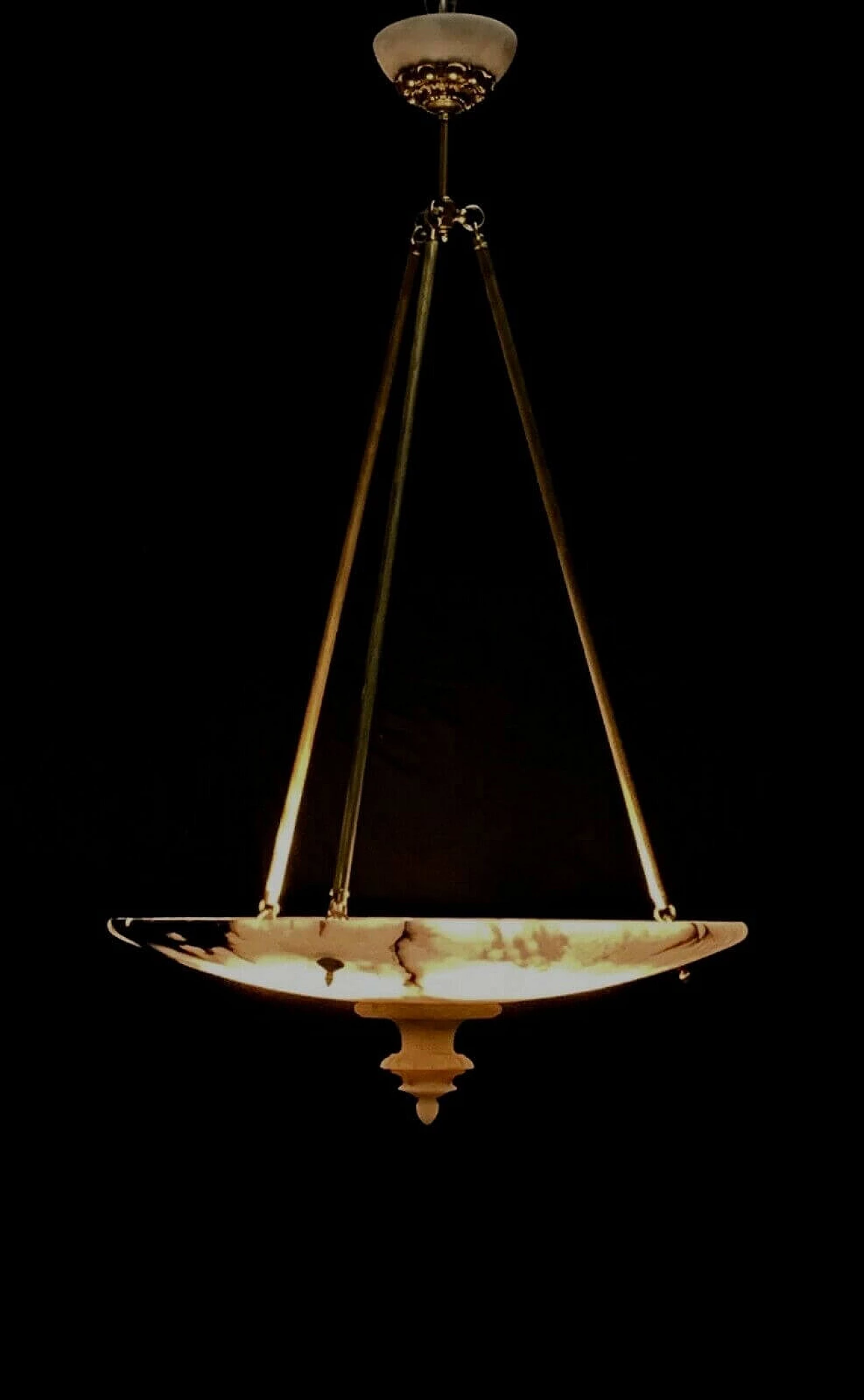 Lampadario in alabastro di Volterra, anni '50 1236951