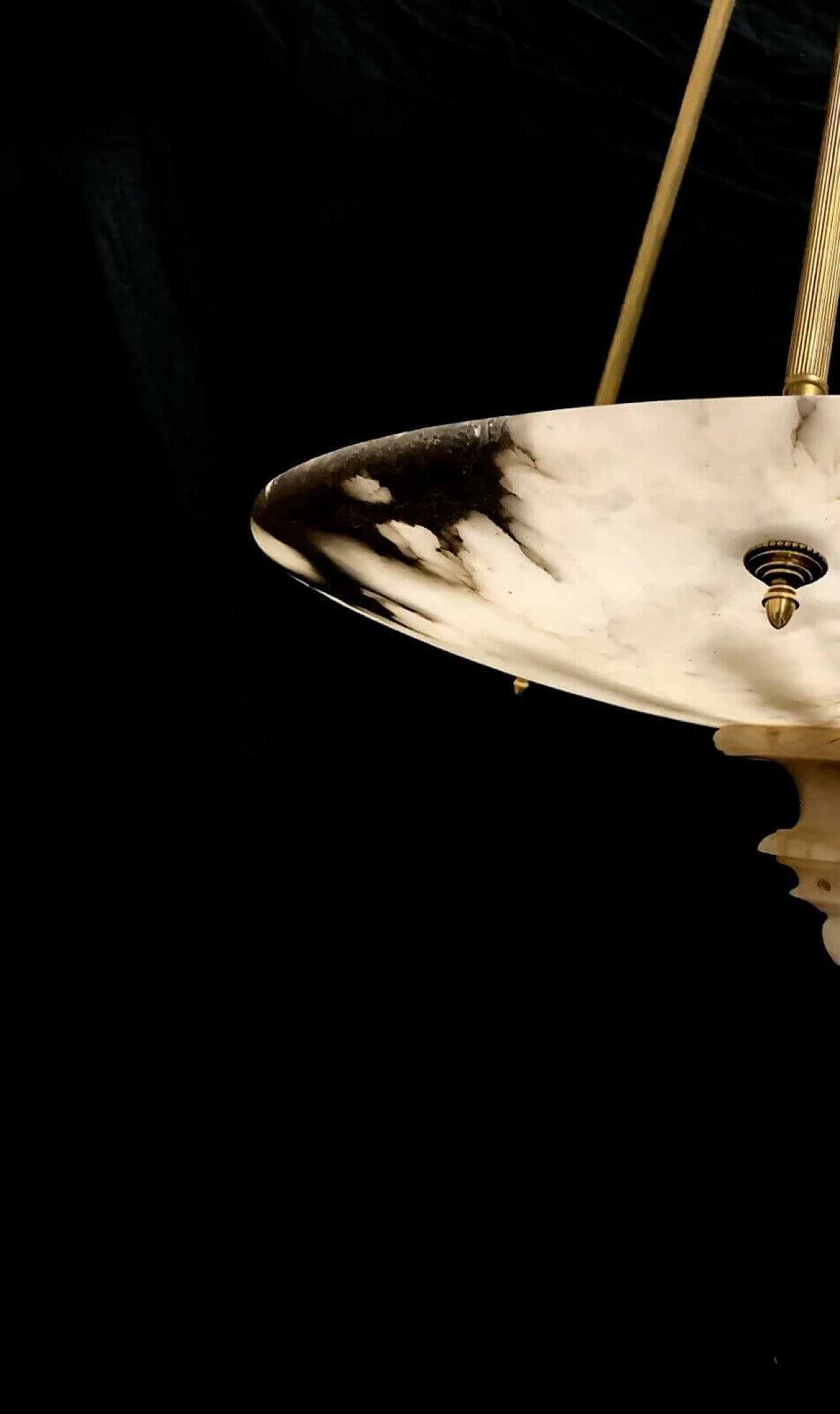 Lampadario in alabastro di Volterra, anni '50 1236957