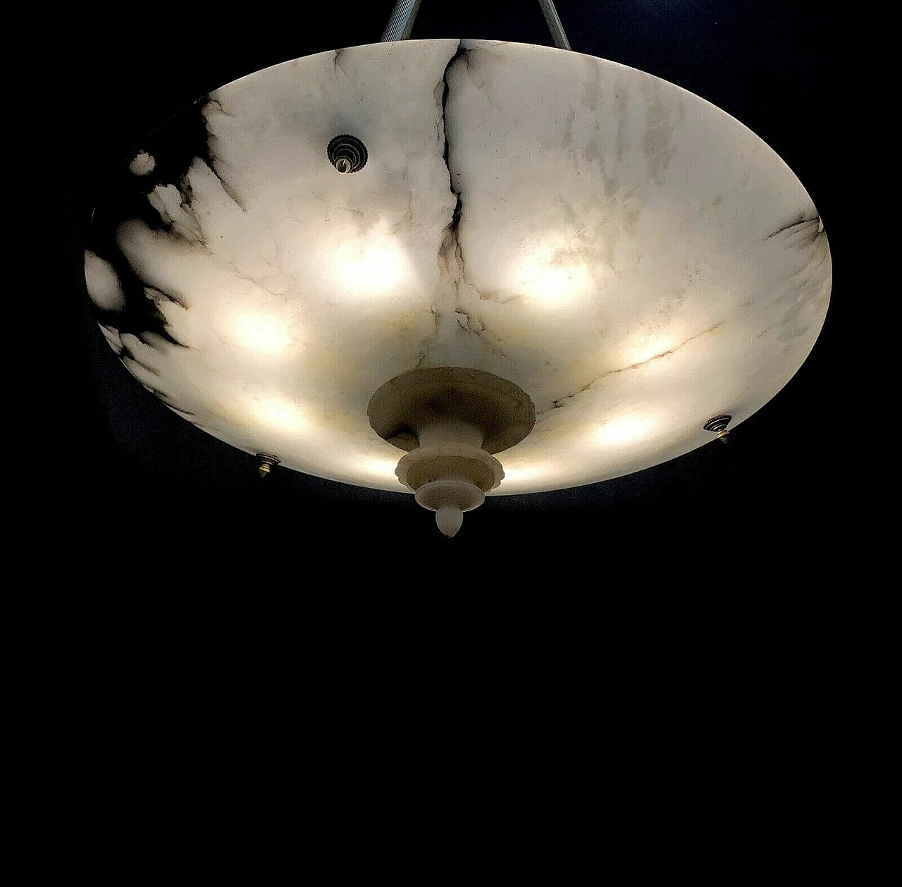 Lampadario in alabastro di Volterra, anni '50 1236960