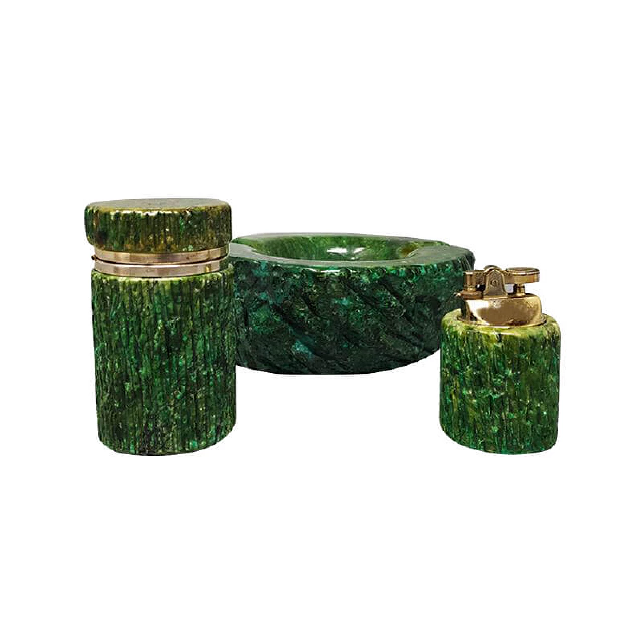 Green alabaster smocking set, 1960s 1237051