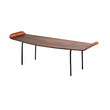 Coffee table in bent teak by Franco Campi and Carlo Graffi, 50s