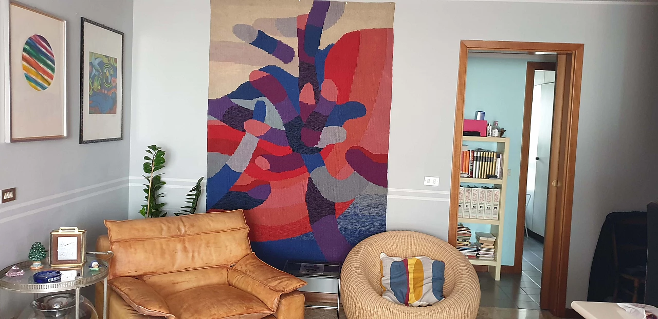 Arazzo polacco in lana di Zanasin, anni '70 1237080