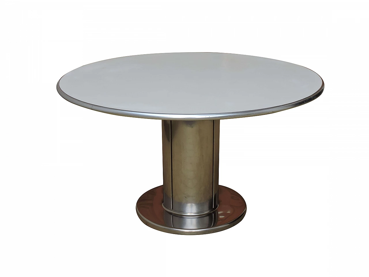 Table in laminate, steel and aluminum attributed to Antonia Astori, 60s 1237180