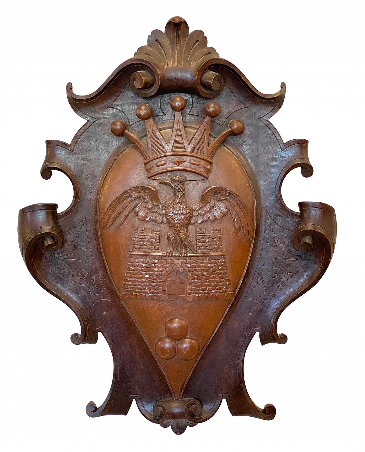 Stemma nobiliare in legno, inizio '900 1237231