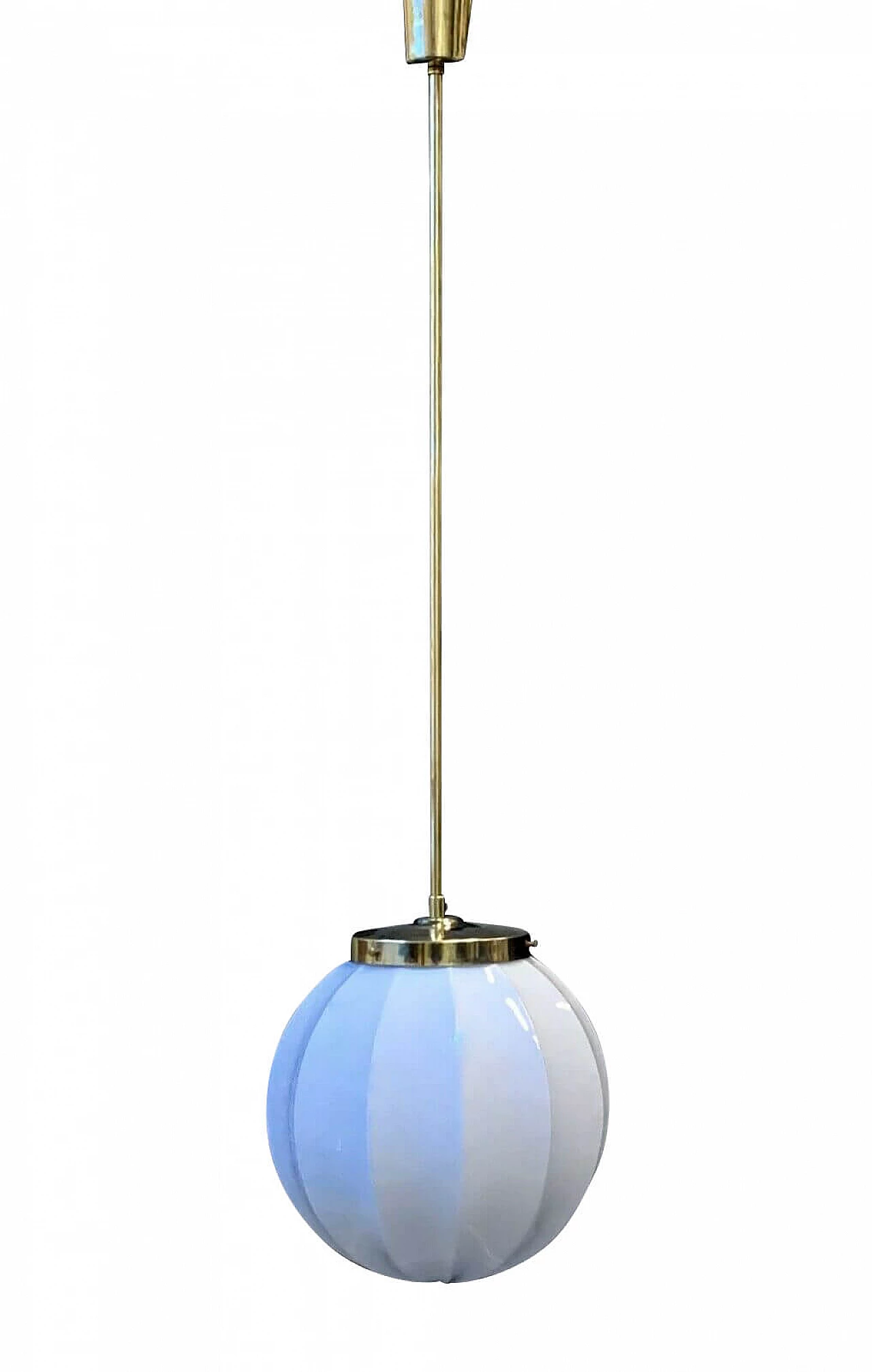 Lampadario in metallo e vetro attribuibile a Stilnovo, anni '50 1237237