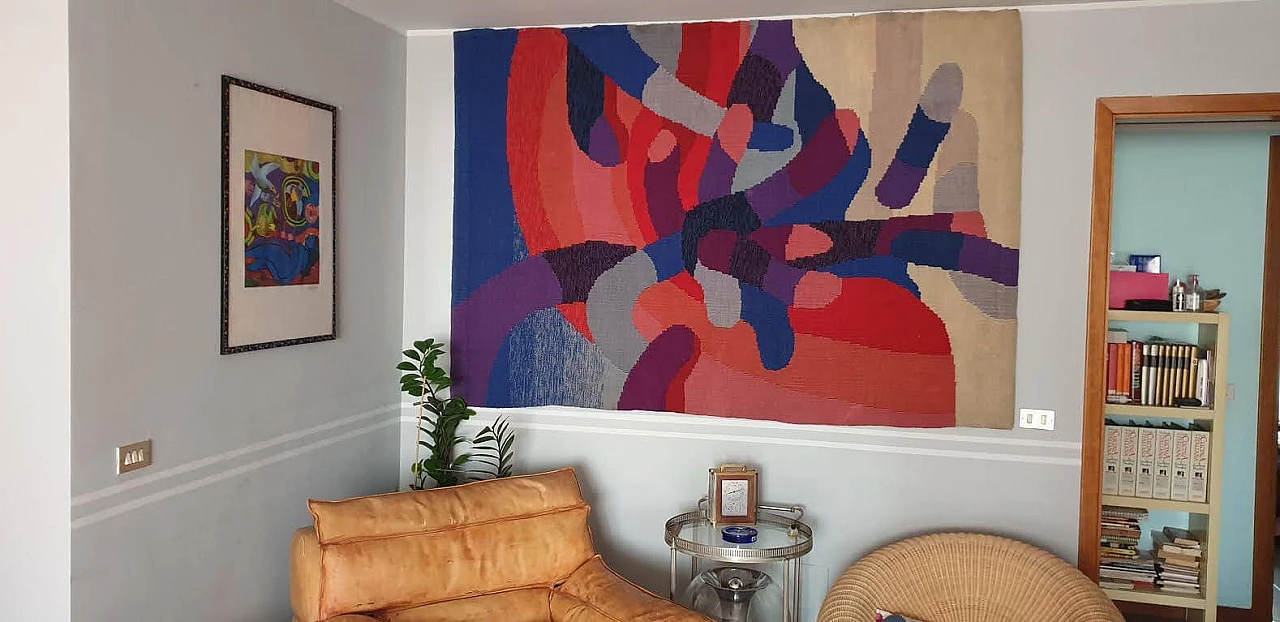 Arazzo polacco in lana di Zanasin, anni '70 1237244