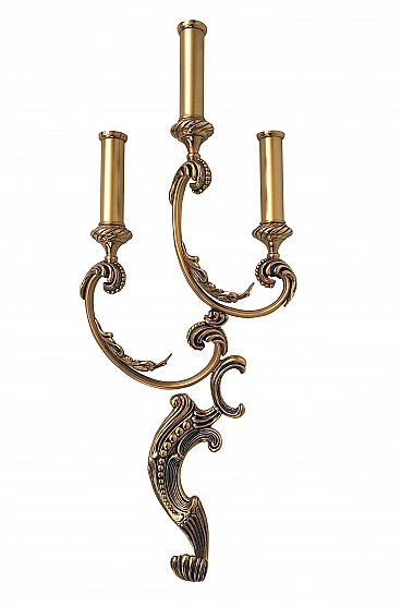 Pair of wall lamps in brass, 60s