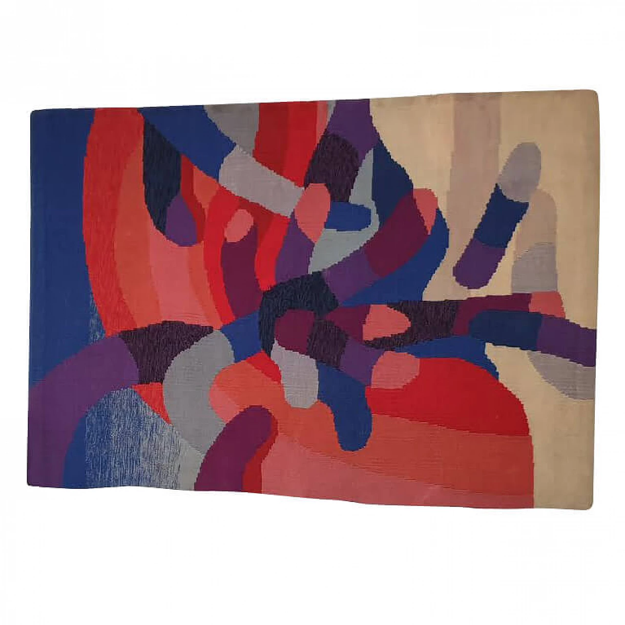 Arazzo polacco in lana di Zanasin, anni '70 1237273