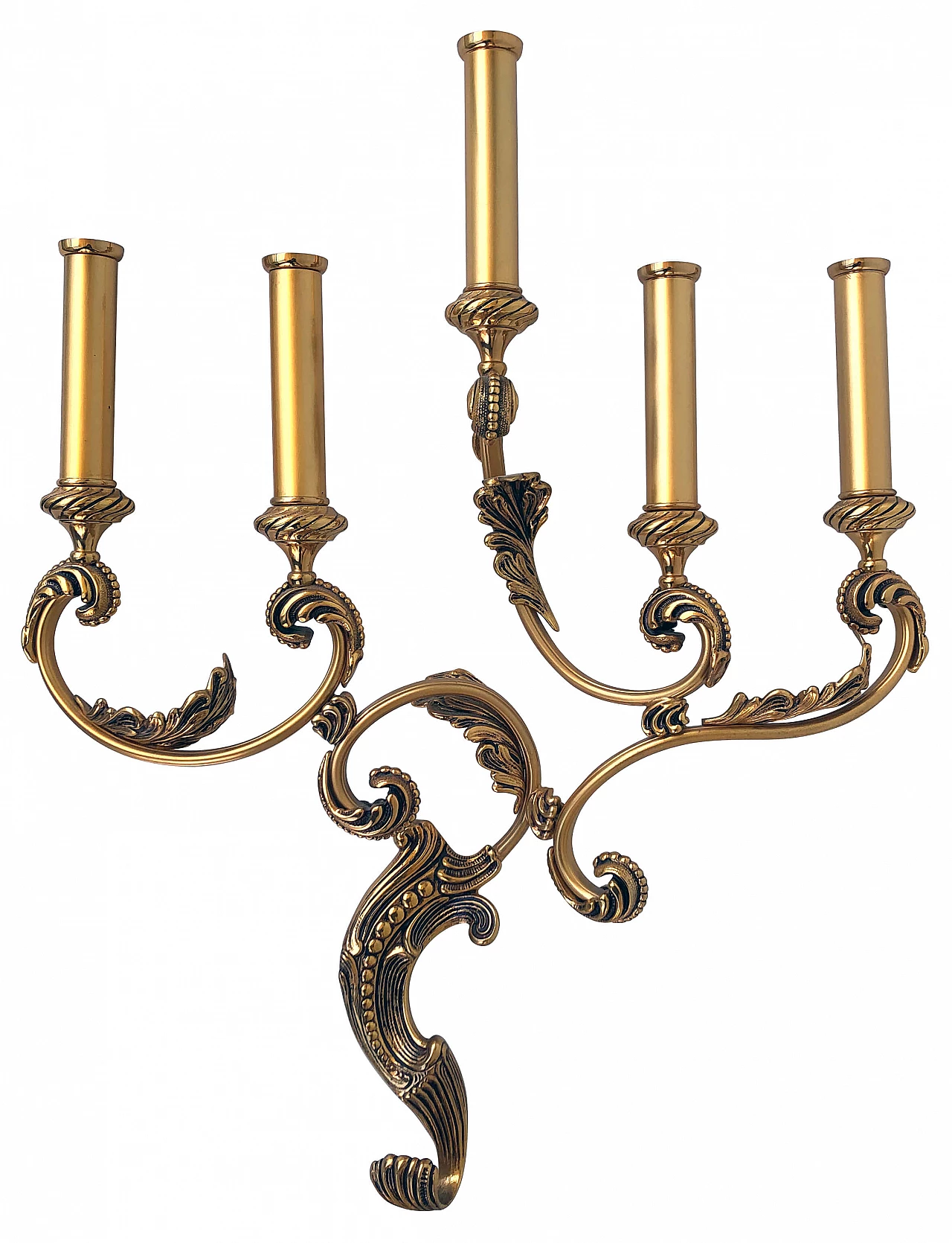 Pair of wall lamps in brass, 60s 1237295