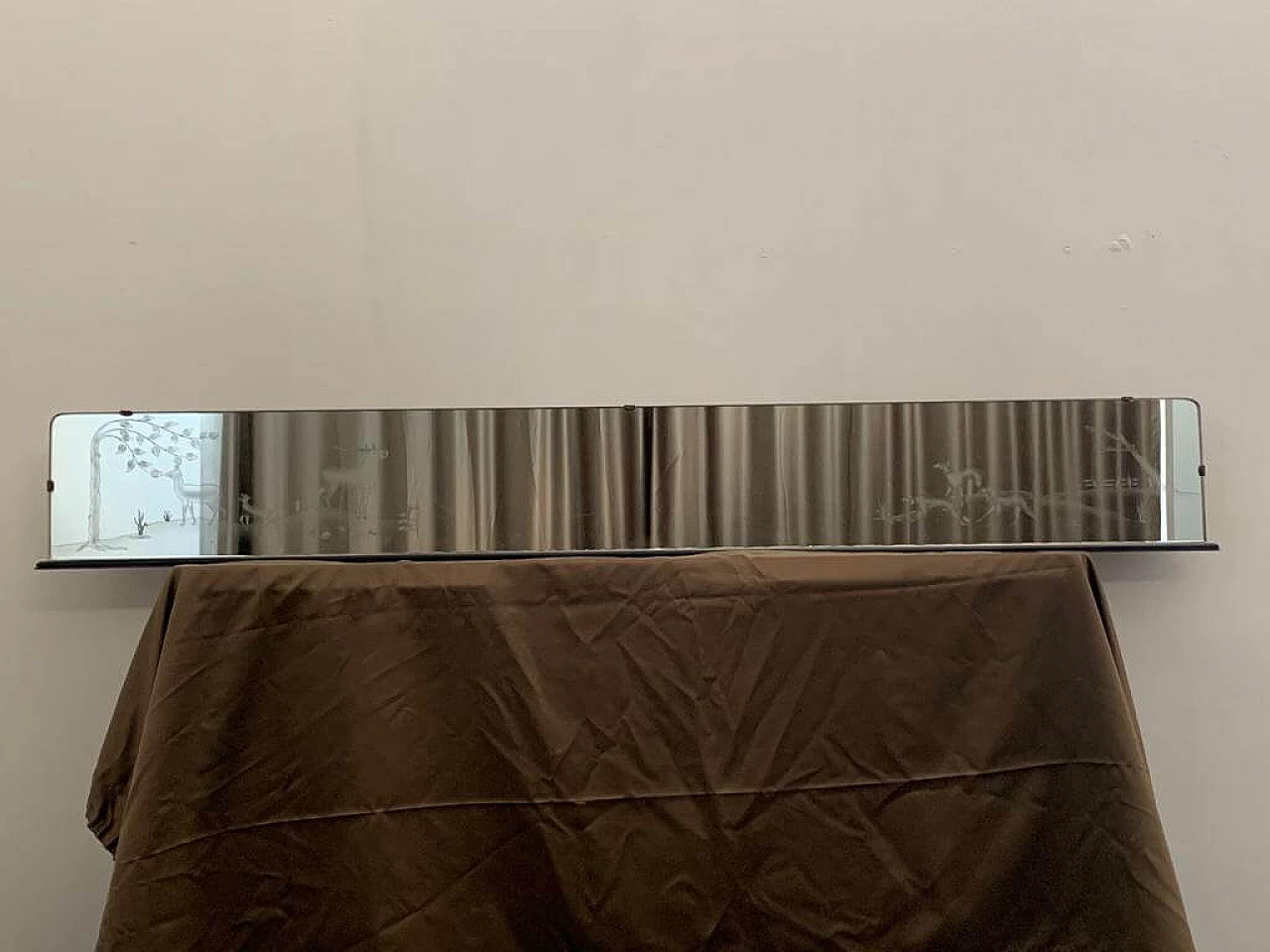 Mirror with forest animal decoration, 20s 1237363