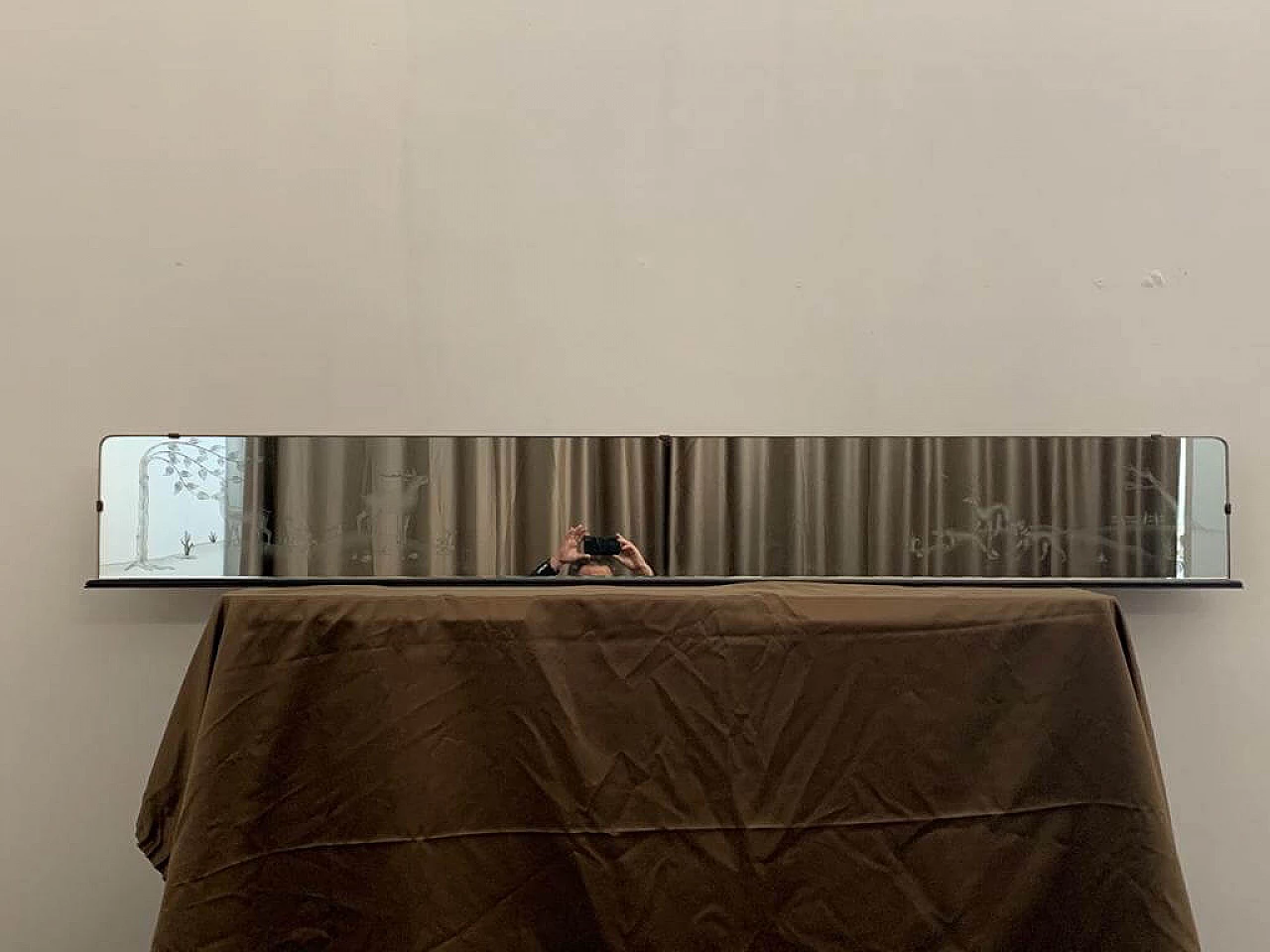 Mirror with forest animal decoration, 20s 1237365