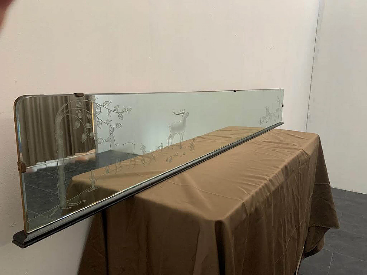 Mirror with forest animal decoration, 20s 1237367