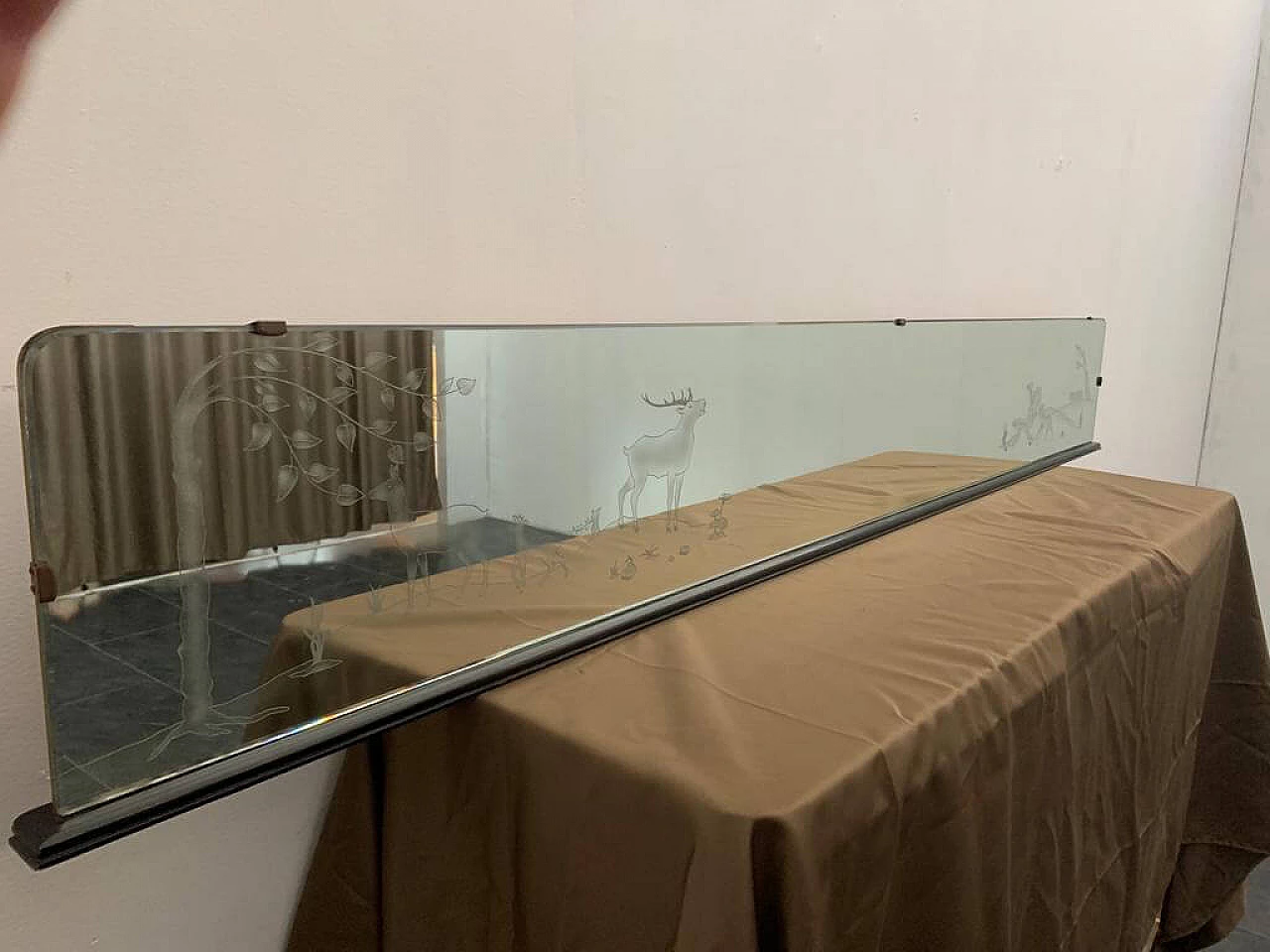 Mirror with forest animal decoration, 20s 1237368