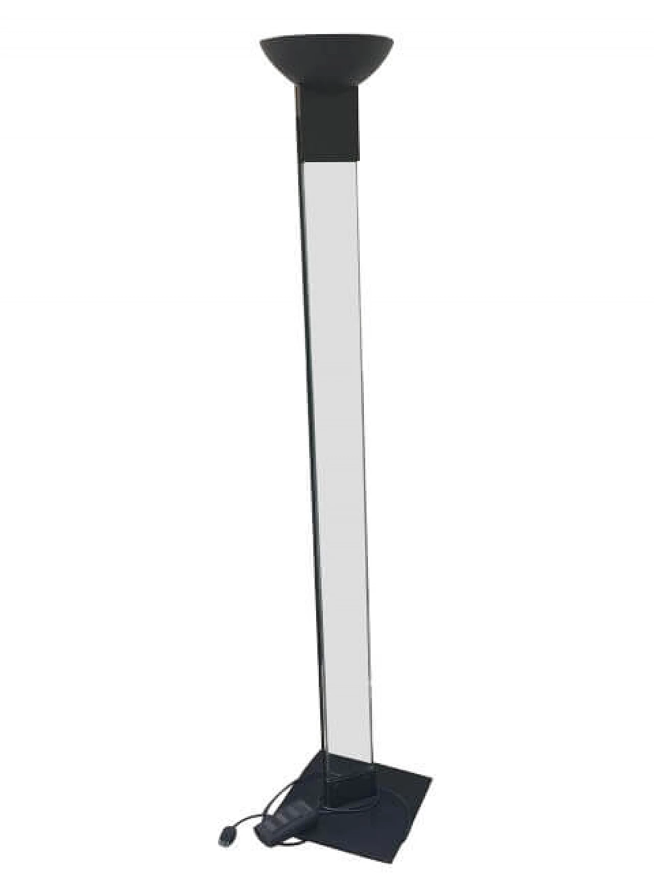 Floor lamp in glass and iron by Max Baguara for Lamperti, 80s 1237521