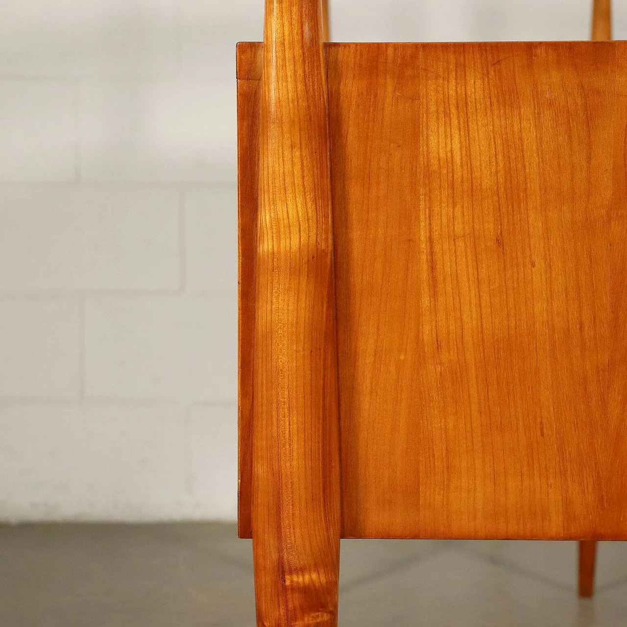 Chest of drawers in cherry wood with glass top, 50s 1237813