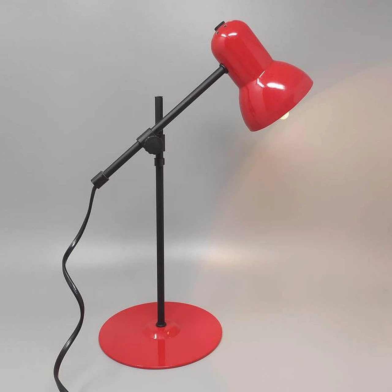 Red table lamp by Veneta Lumi, 1970s 1237852