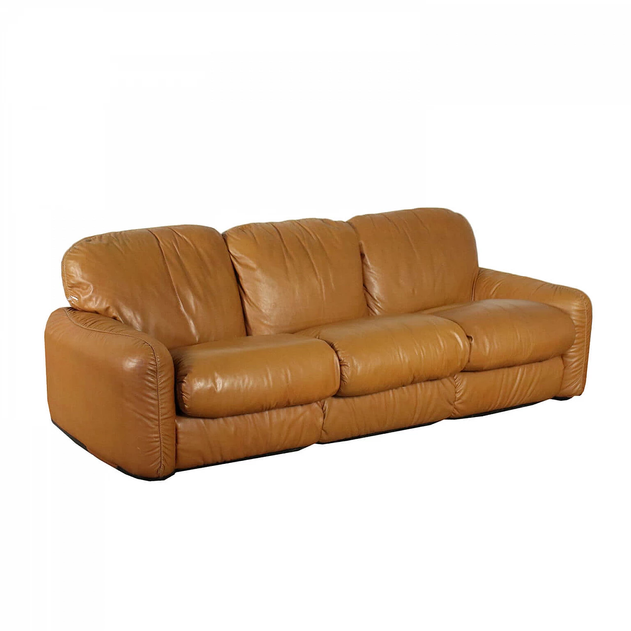 Piumotto sofa in leather by Arrigo Arrigoni for Busnelli, 70s 1238018