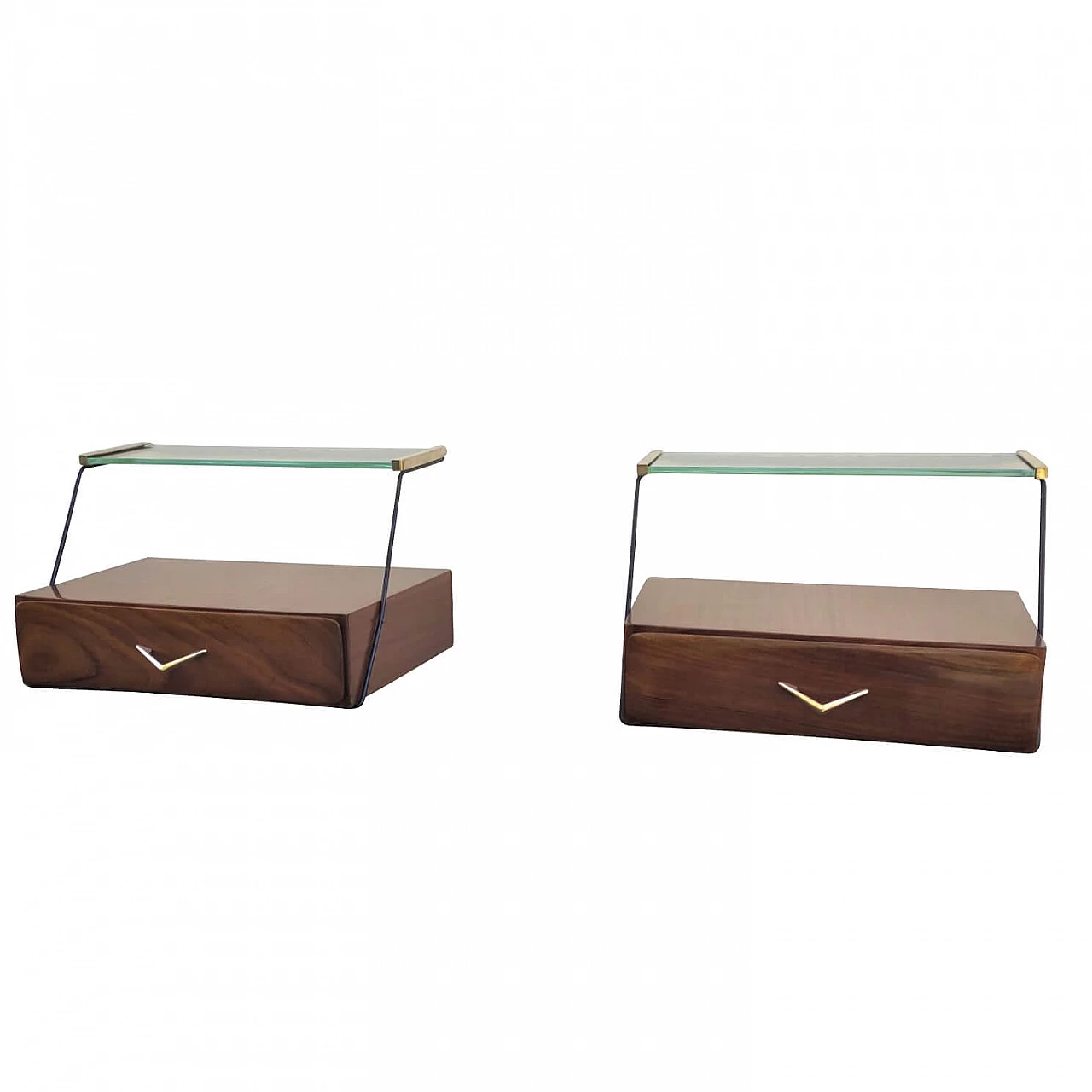 Coppia di comodini sospesi, anni '50 1238090