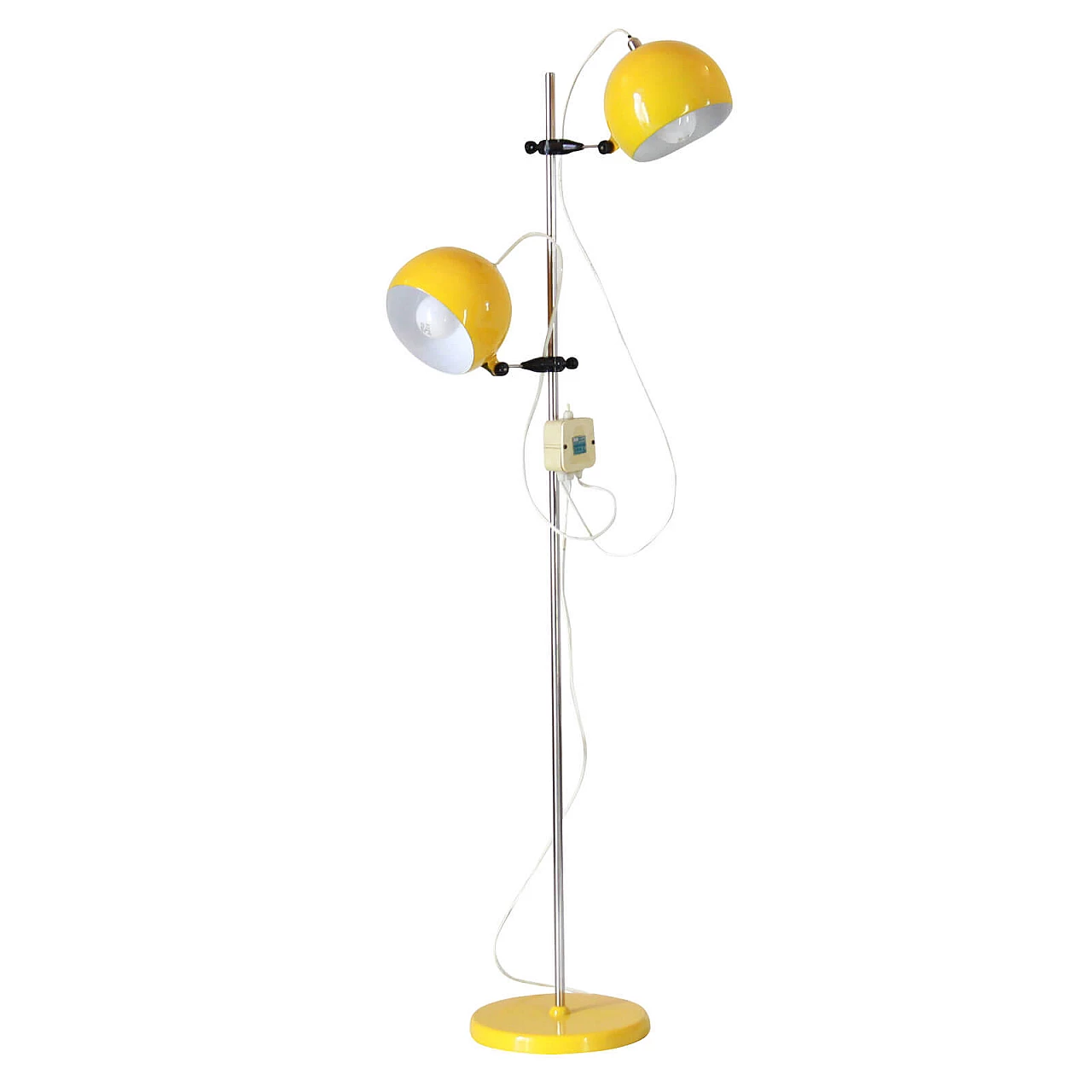 Rrggiani floor lamp with two yellow lights, 60s 1238163