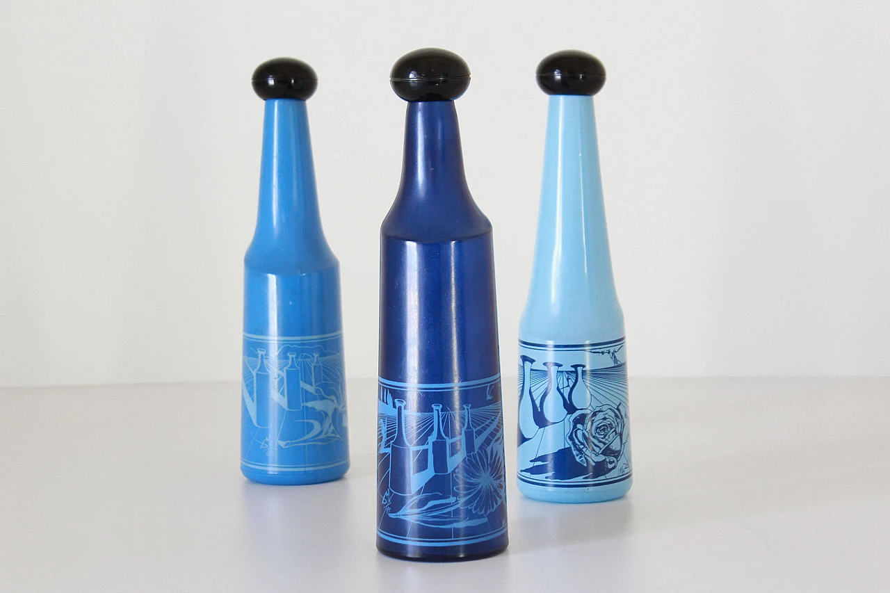 Three liquor bottles with designs by Salvador Dali for Antico Rosso, 70s 1238181