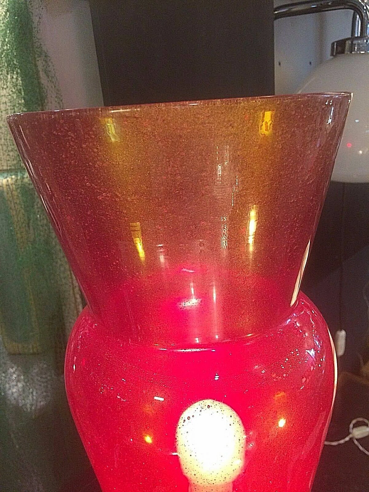 Vaso lampada da tavolo in vetro di Murano di Seguso, anni '60 1238328