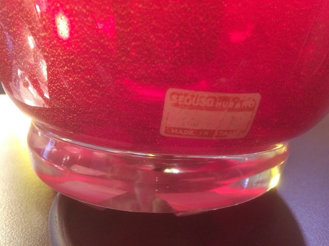 Vaso lampada da tavolo in vetro di Murano di Seguso, anni '60 1238330