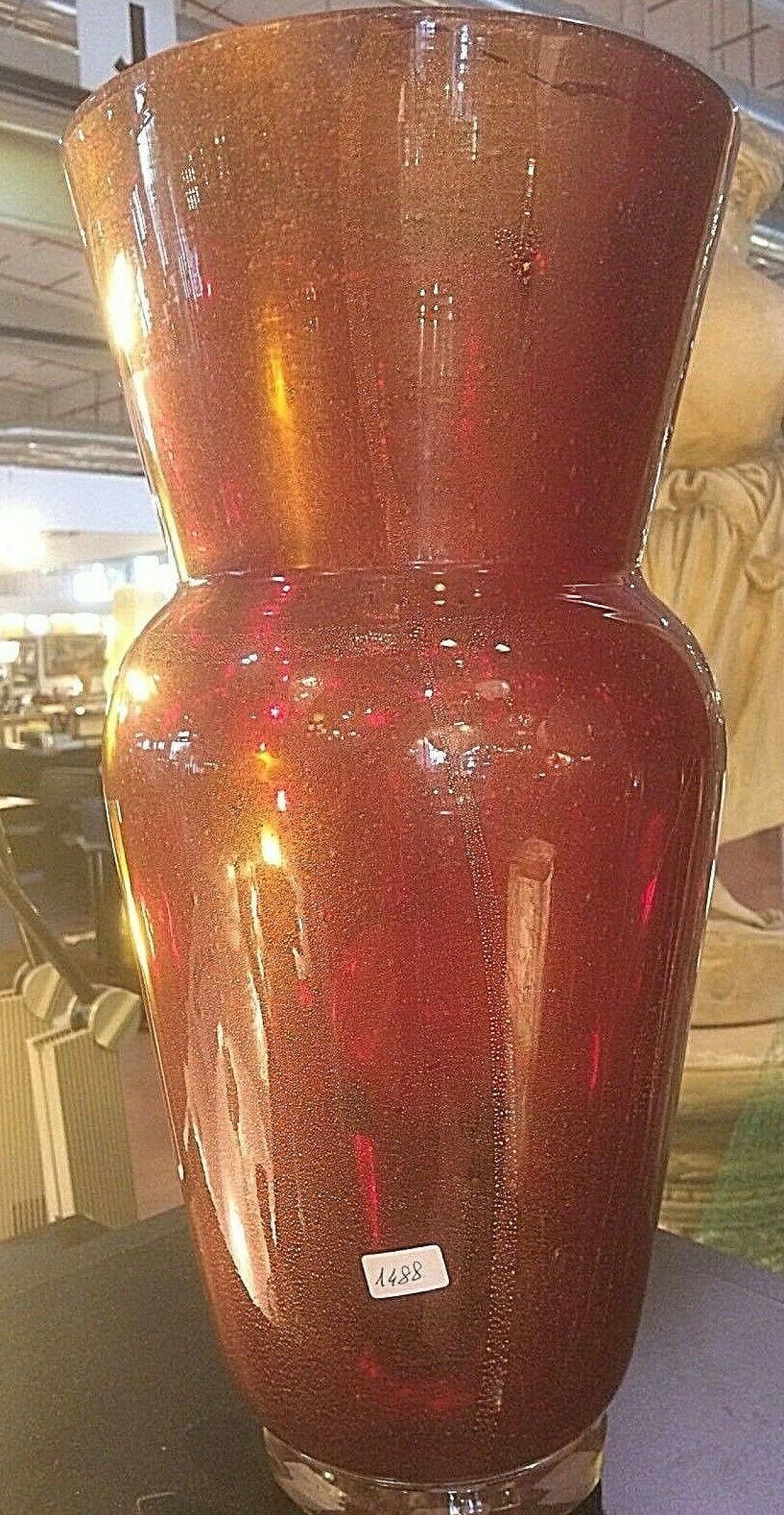 Vaso lampada da tavolo in vetro di Murano di Seguso, anni '60 1238332
