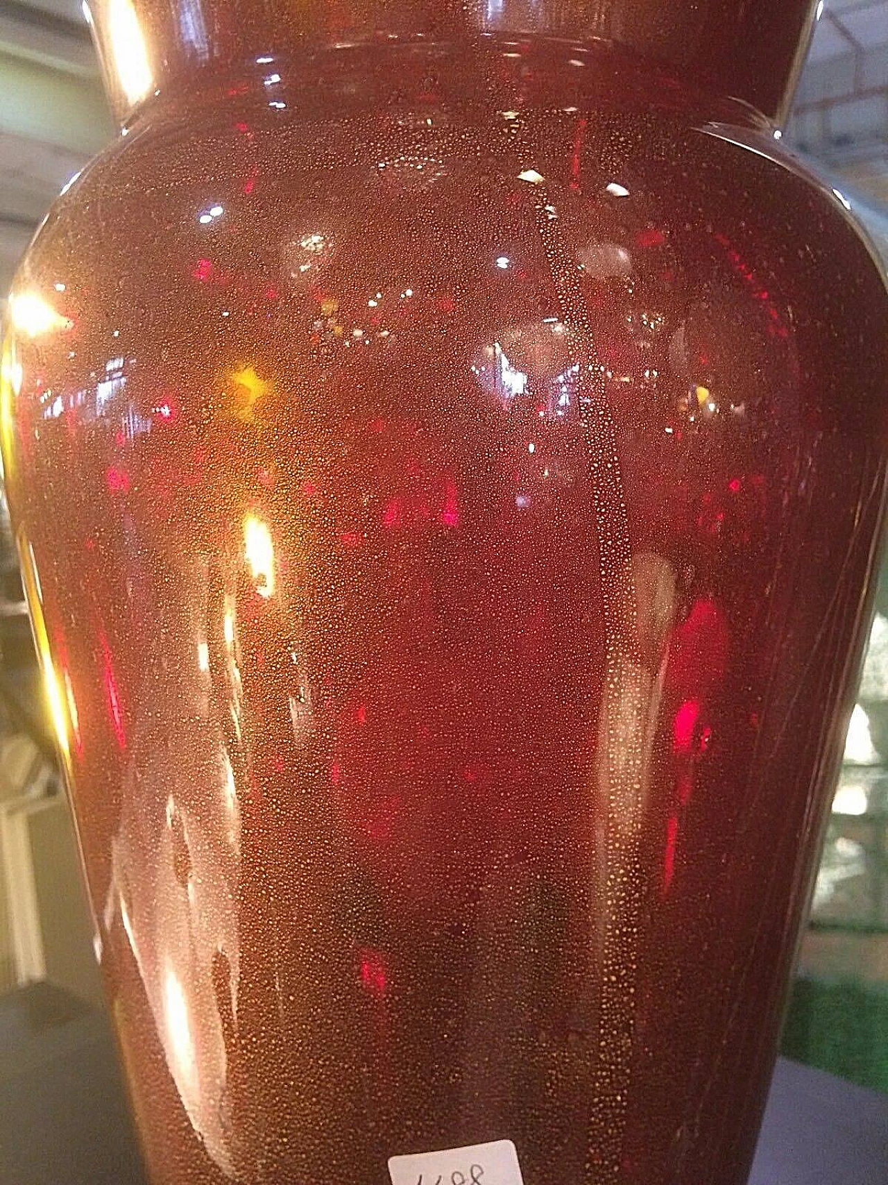 Vaso lampada da tavolo in vetro di Murano di Seguso, anni '60 1238333