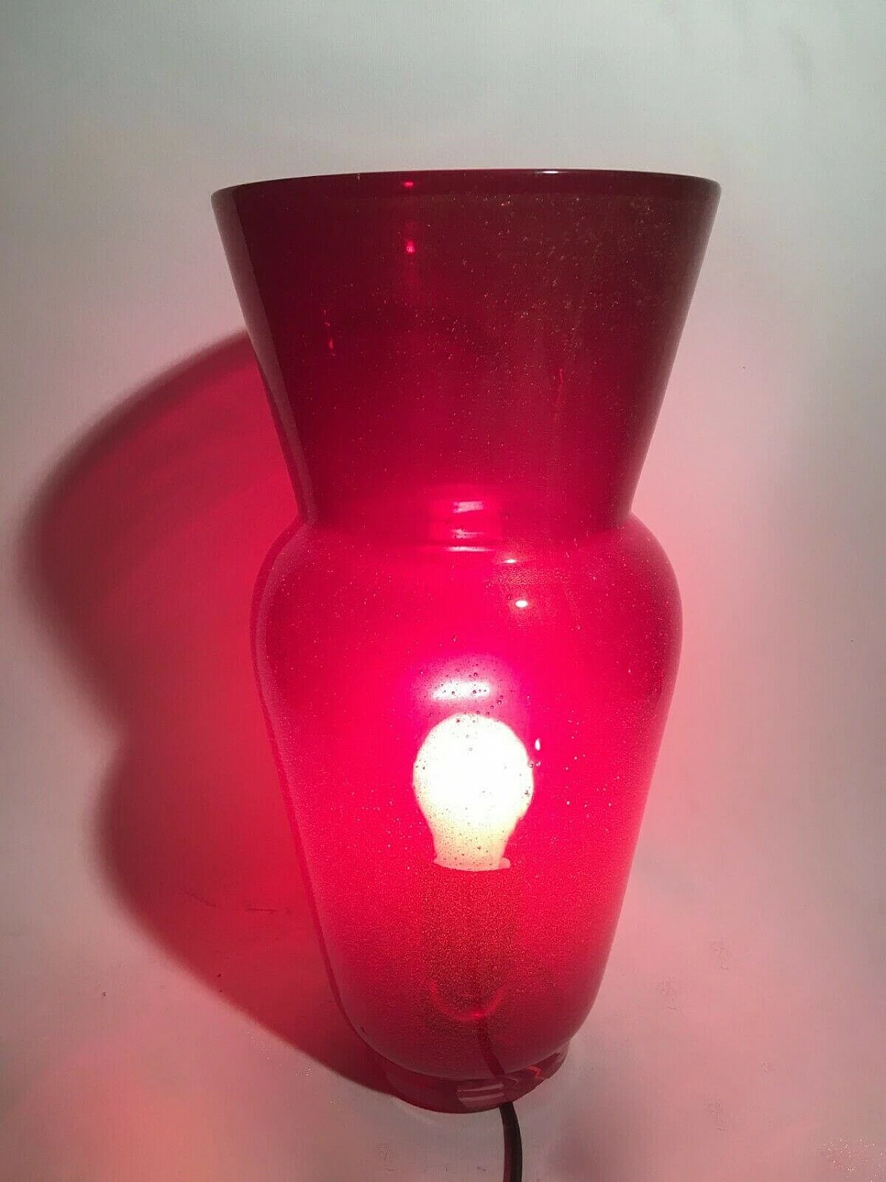 Vaso lampada da tavolo in vetro di Murano di Seguso, anni '60 1238334