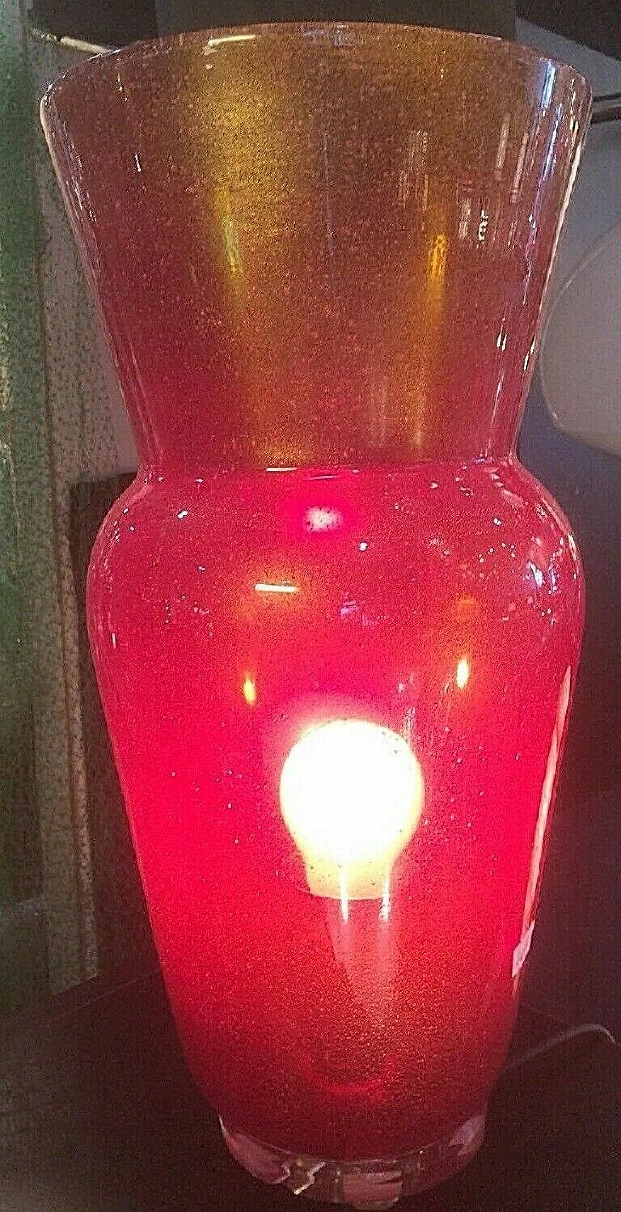 Vaso lampada da tavolo in vetro di Murano di Seguso, anni '60 1238338