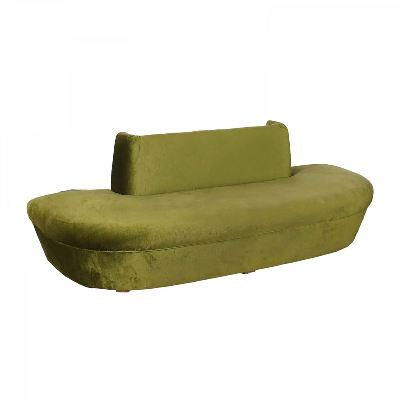 Sofa in wood and fabric, 40s 1238400