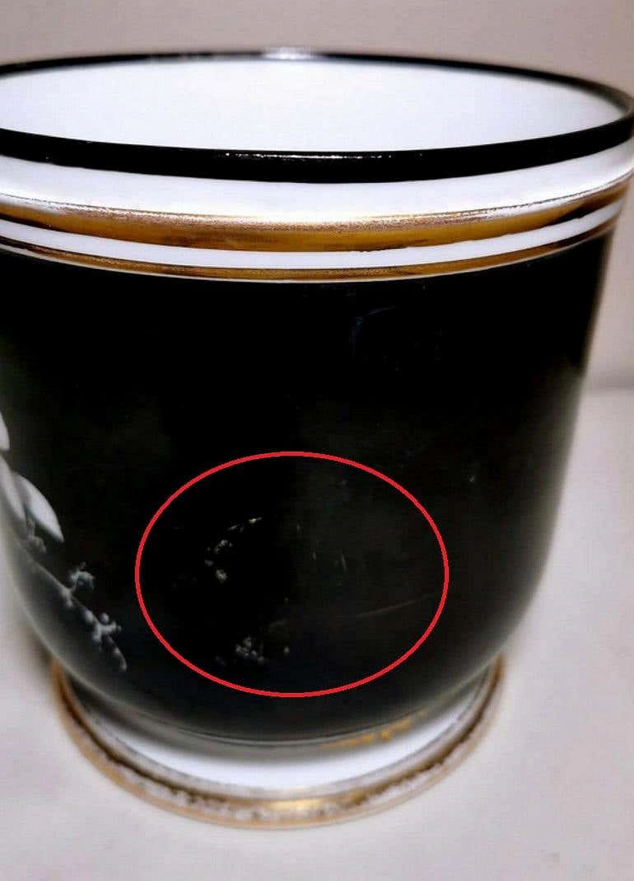 Cachepot Napoleone III in porcelain de Paris dipinta a mano, '800 1238943