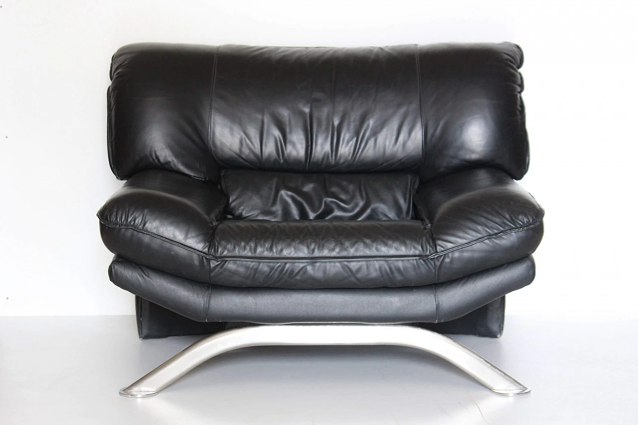 Leather armchairs, 80s 1239114