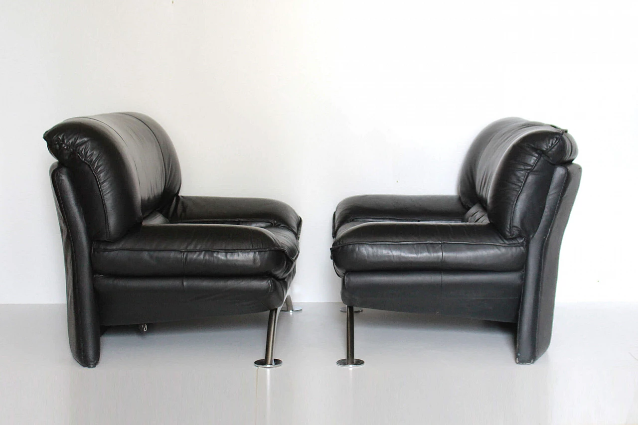 Leather armchairs, 80s 1239133