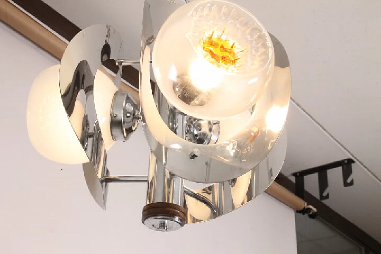 Lampadario Mazzega a tre luci in vetro di Murano, anni '70 1239162