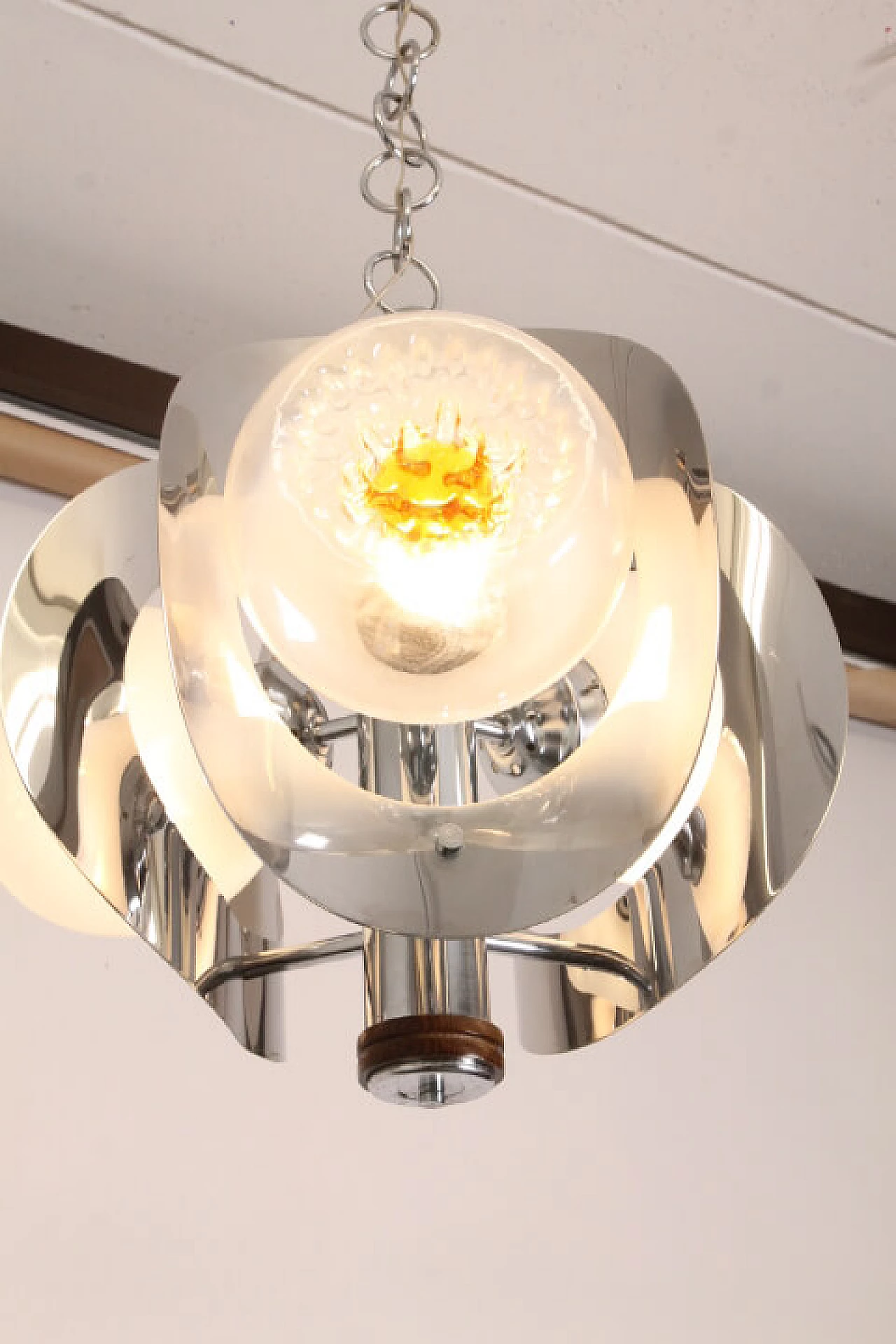 Lampadario Mazzega a tre luci in vetro di Murano, anni '70 1239169