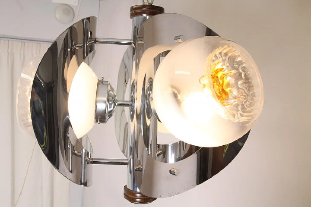 Chandelier Mazzega 3 lights with Murano glass, 70s | intOndo