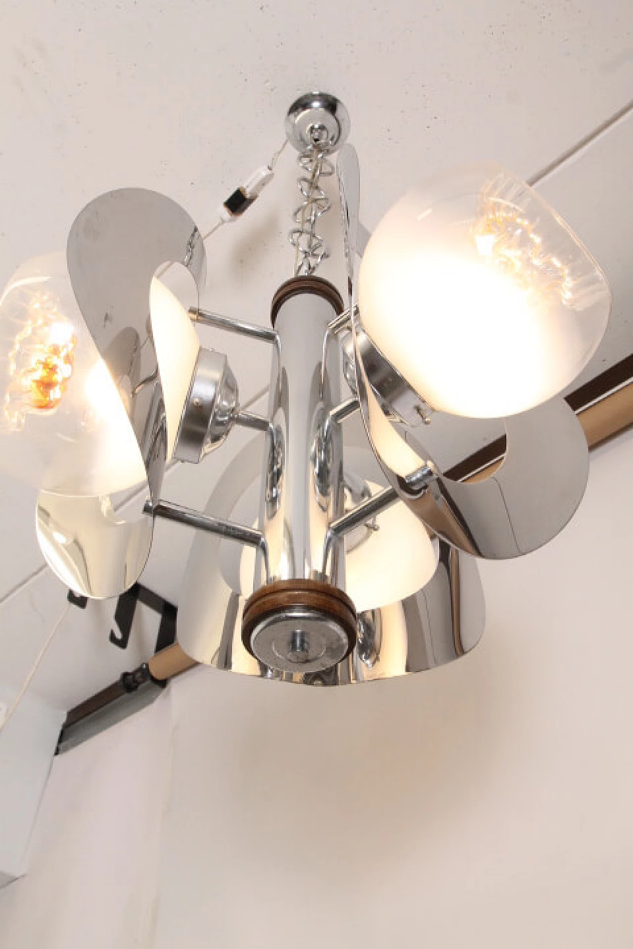 Lampadario Mazzega a tre luci in vetro di Murano, anni '70 1239173