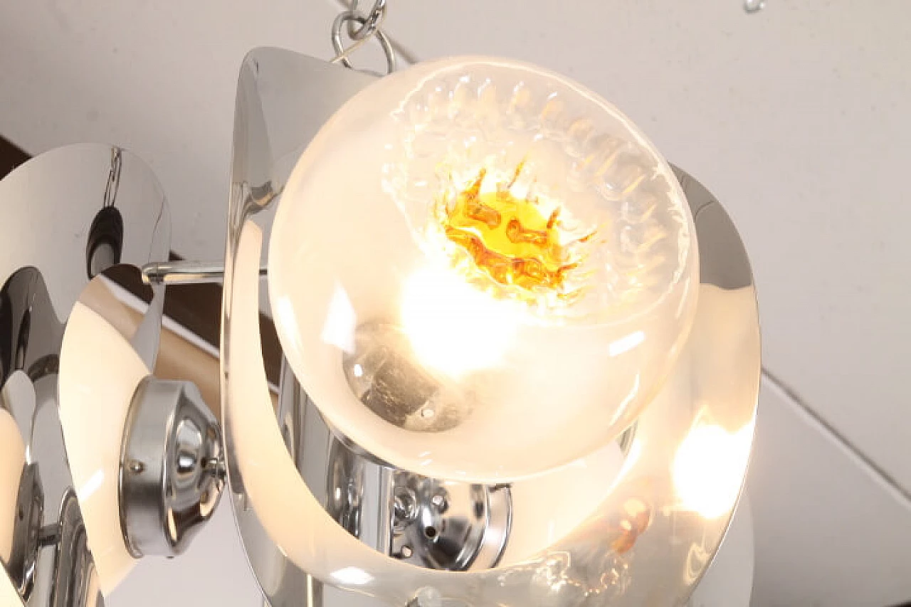 Lampadario Mazzega a tre luci in vetro di Murano, anni '70 1239174