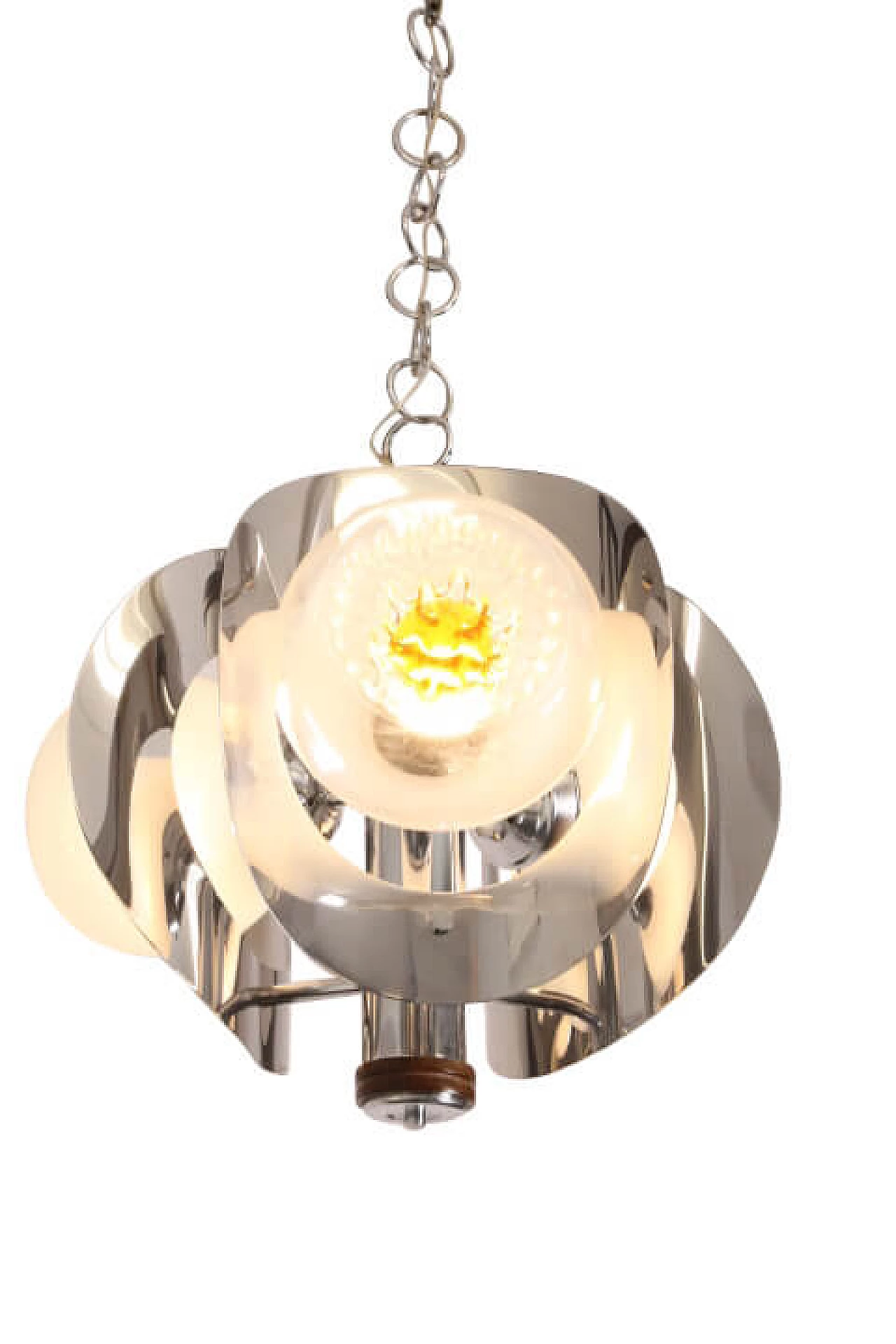 Chandelier Mazzega 3 lights with Murano glass, 70s 1239214