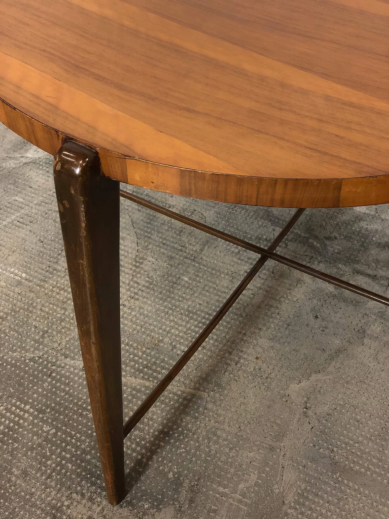 Coffee table in cherry wood with veneered top, 60s 1239600