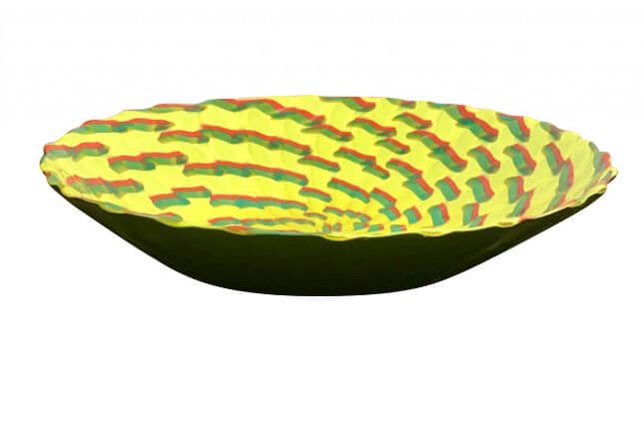 Calabash bowl in Murano glass by James Carpenter for Venini, 80s 1239965